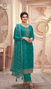 Saanjh By Vinay Kuleesh Silk Georgette Embroidered Salwar Kameez Manufacturers
